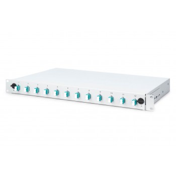 Digitus Fiber optic splice box, 1U, equipped, 12x LC DX, OM3