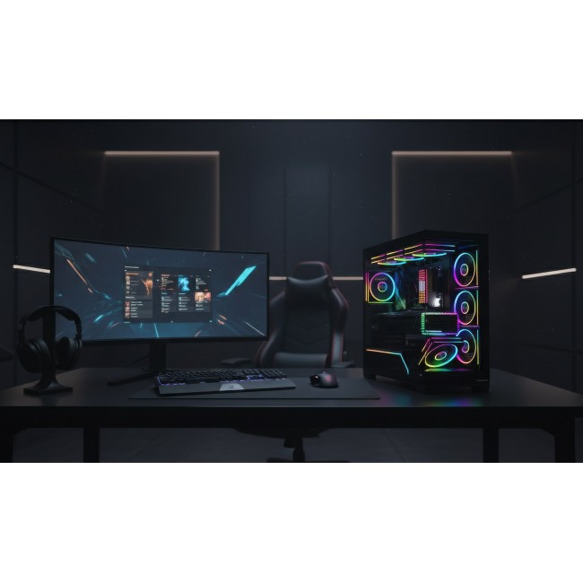 MODECOM VOLCANO STELLAR PLUS ARGB MIDI 8F BLACK