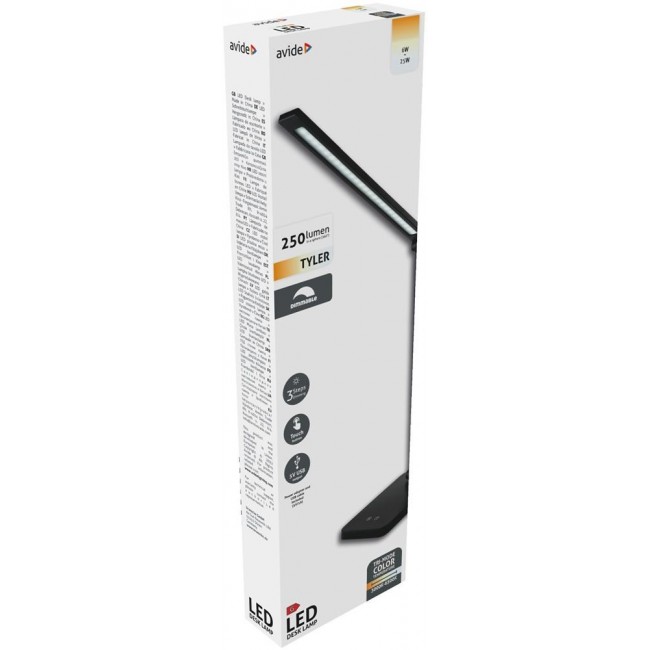 Avide ABLDL-6W-TYL-B table lamp LED G Black