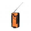 Extralink RADIO AWARYJNE SOLARNE Z KORBKA DYNAMO POWERBANK 4000MAH Z LATARKA SOS SR-4000 Portable Analog Black, Orange