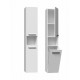 Bathroom cabinet NEL III 31x30x174 cm, matt white Bathroom cabinet NEL III 31x30x174 cm, matt white