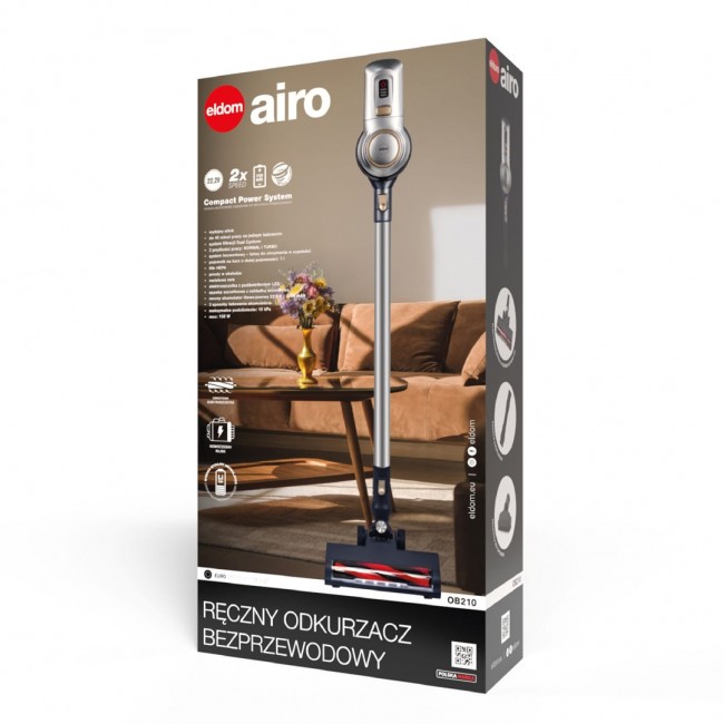 ELDOM CORDLESS VACUUM CLEANER OB210 SILVER