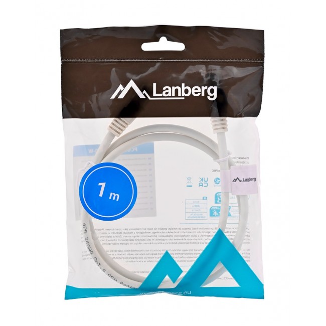 Lanberg PCU6-10CC-0100-W networking cable White 1 m Cat6 U/UTP (UTP)