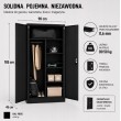 Iron Mate SATURN Metal Utility Cupboard 185x90x45 Black RAL9005