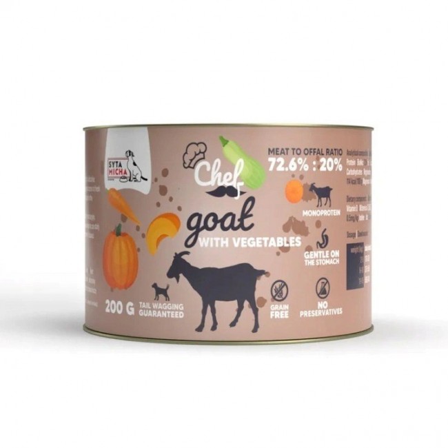 SYTA MICHA Chef Goat with vegetables Mono - wet dog food - 200g
