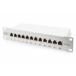 Digitus CAT 6A Patch Panel, shielded, 12-Port, 1HE, 10