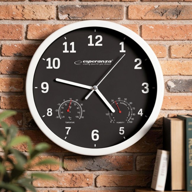 Esperanza EHC016K Mechanical wall clock Round Black
