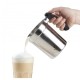 Domo DO717MF milk frother/warmer Automatic Black, Stainless steel