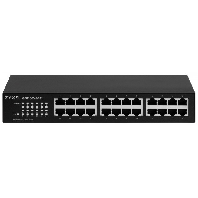 Zyxel GS1100-24E Unmanaged Gigabit Ethernet (10/100/1000) Black Zyxel GS1100-24E Unmanaged Gigabit Ethernet (10/100/1000) Black