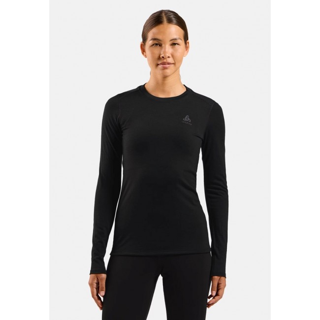 ODLO Merino 160 BL Top Crew Neck l/s women's T-shirt, size S, black ODLO Merino 160 BL Top Crew Neck l/s women's T-shirt, size S, black