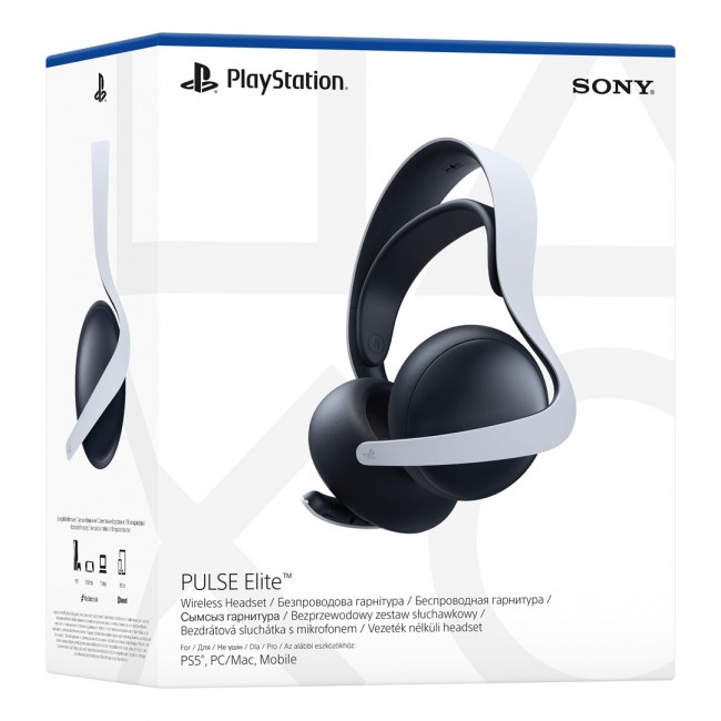 Sony PULSE Elite Headset Wired & Wireless Head-band Gaming Bluetooth Charging stand Black, White