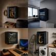 Extralink Rackmount cabinet 9U 600x600 Black wall mounted