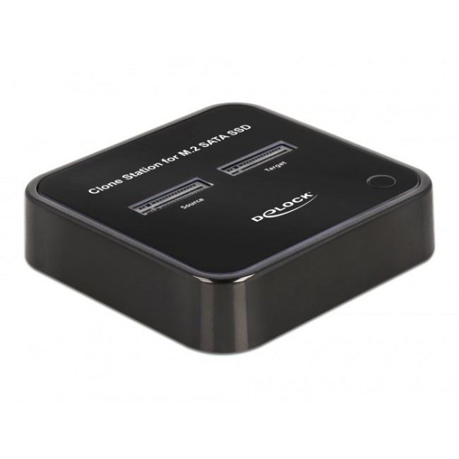 DeLOCK M.2 Docking Station for 2 x M.2 SATA SSD with Clone function