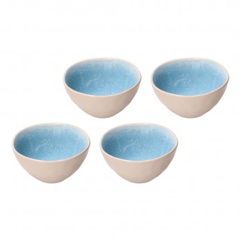 ROSE&TULIPANI CONCERTO FUSE AZZURRO Set of 4 medium bowls 15 cm