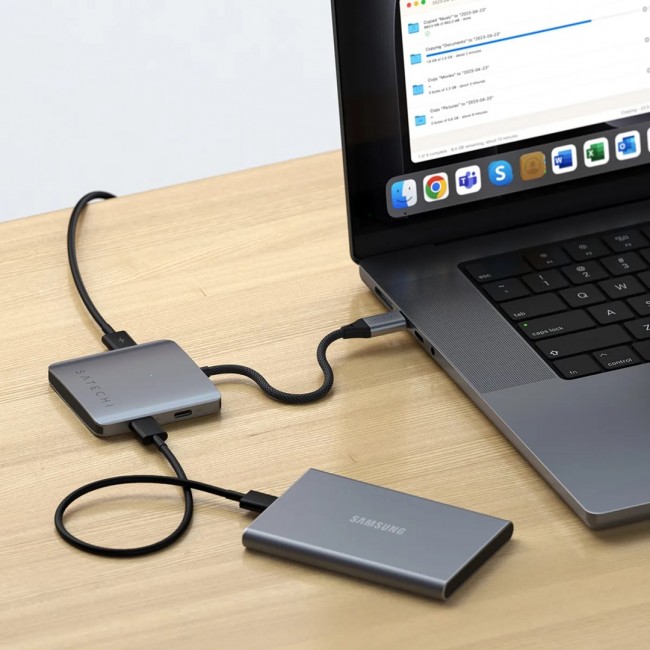 Satechi ST-H4CPDM interface hub USB Type-C 10000 Mbit/s Grey Satechi ST-H4CPDM interface hub USB Type-C 10000 Mbit/s Grey