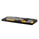 F108 Gray+Orange+Deep Gray Gasket Keyboard with Volcano RGB Switches AULA