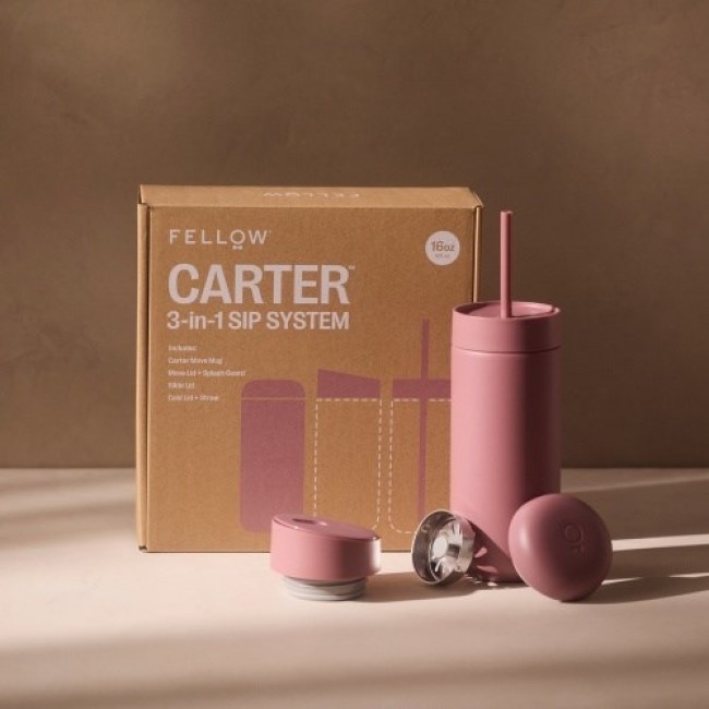 Fellow Carter Move Mug 3-in-1 Travel mug with 3 lids 473 ml Powder Pink Fellow Carter Move Mug 3-in-1 Travel mug with 3 lids 473 ml Powder Pink