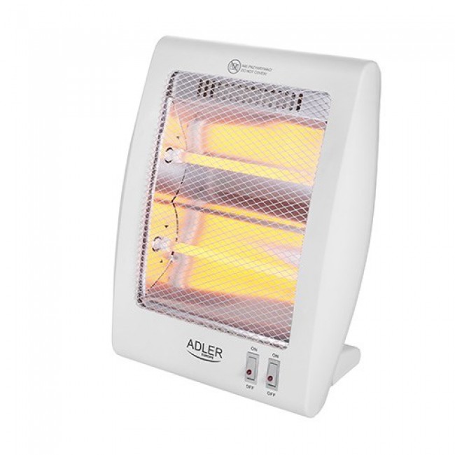 Adler AD 7709 Indoor White 800 W Quartz electric space heater