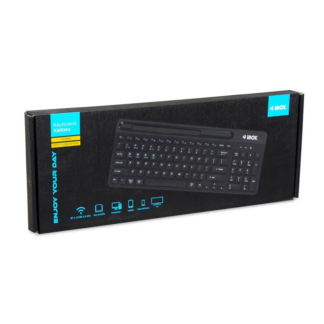 iBox IKC3010B keyboard Home USB QWERTY Black