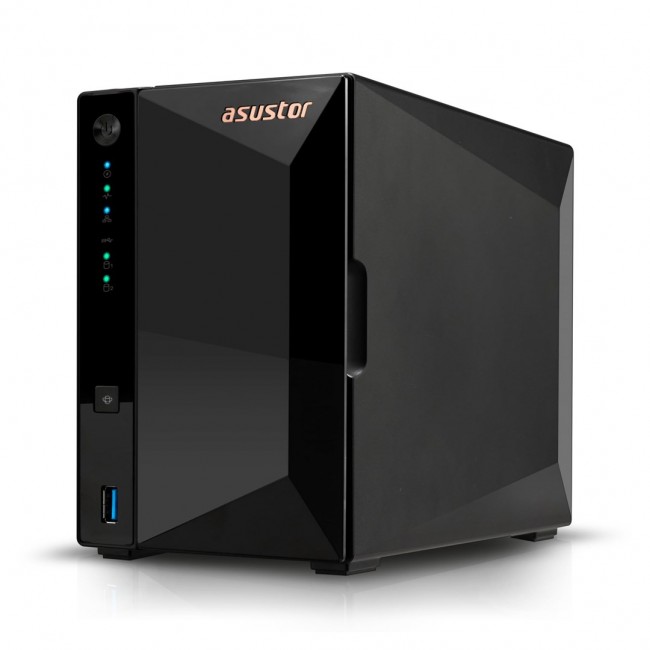 Asustor DRIVESTOR 2 Pro Gen2 AS3302T v2 NAS Realtek RTD1619B 2 GB DDR4 ADM Black