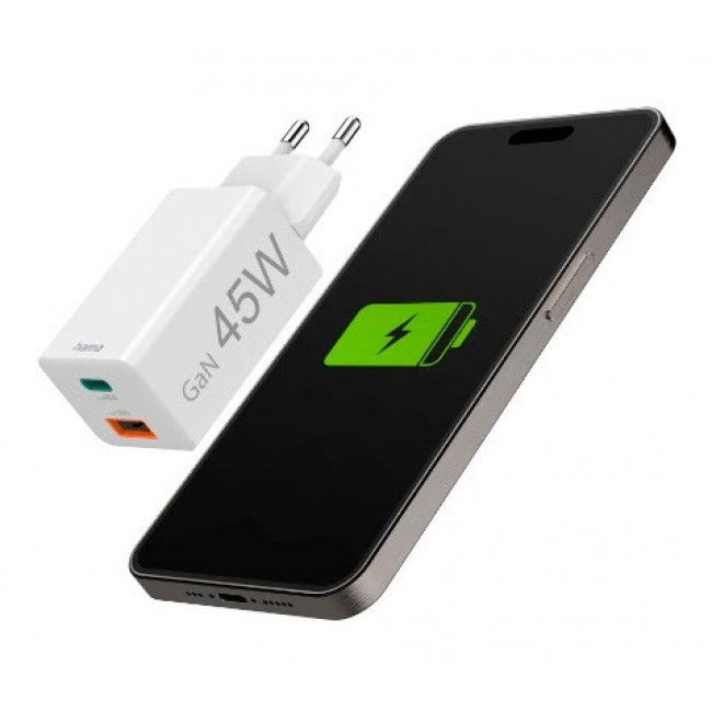 Hama 00201993 mobile device charger Mobile phone, Laptop, Smartphone, Tablet White AC Fast charging Indoor