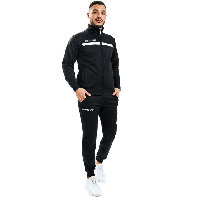 Givova Tuta Givova One Tracksuit Black & White TT012 1003 M Givova Tuta Givova One Tracksuit Black & White TT012 1003 M