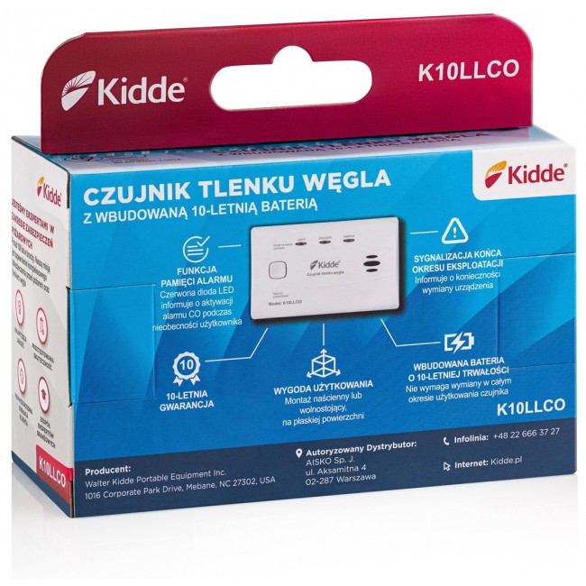 Smoke and carbon monoxide detector K10LLCO KIDDE