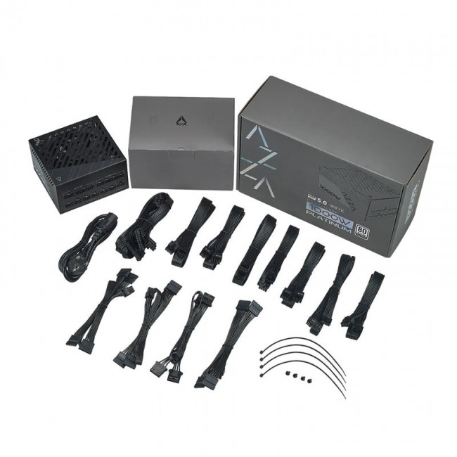 Azza Platinium power supply unit 1000 W 20+4 pin ATX ATX Black Azza Platinium power supply unit 1000 W 20+4 pin ATX ATX Black