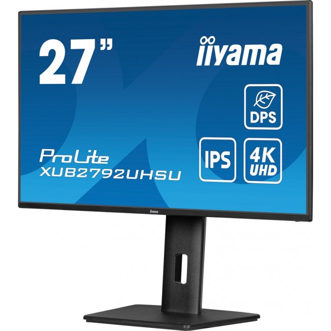 iiyama ProLite 27 IPS panel technology, ultra slim monitor featuring 4K resolution, Dynamic Power Saving (DPS) and height adjustable stand iiyama ProLite 27 IPS panel technology, ultra slim monitor featuring 4K resolution, Dynamic Power Saving (DPS) and height adjustable stand