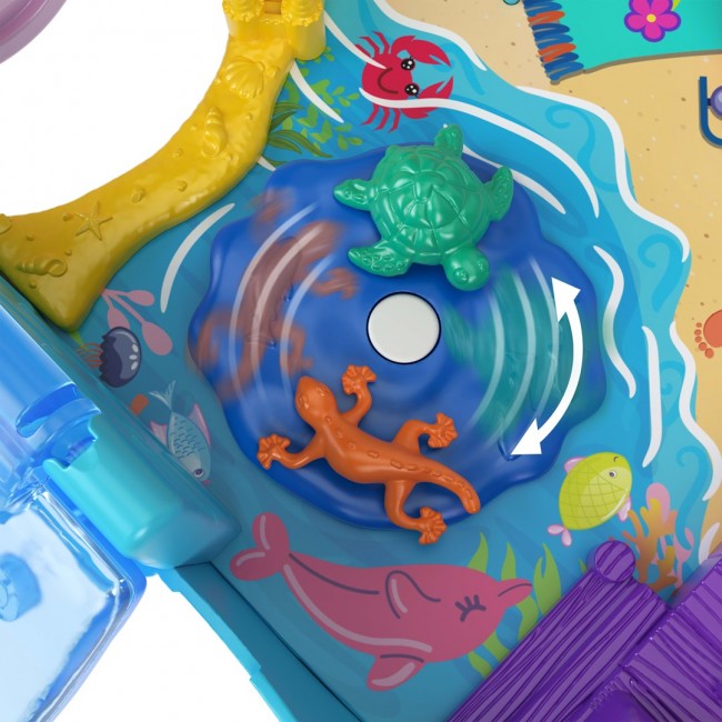 Polly Pocket Pet Mobile Adventure Playset with Micro Dolls & Transforming Camper Van, Pets & Toy Car