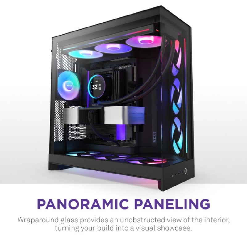 NZXT H9 Flow RGB+ Midi Tower Black