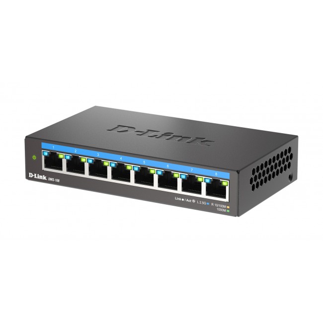 D-Link 8-Port 2.5G Multi-Gigabit Desktop Switch D-Link 8-Port 2.5G Multi-Gigabit Desktop Switch
