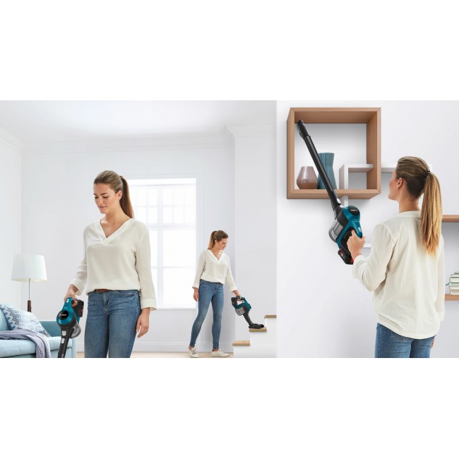 Bosch Serie 6 BBS611LAG stick vacuum/electric broom 2-in-1 stick vacuum Battery Dry Bagless 0.3 L Blue 2.5 Ah Bosch Serie 6 BBS611LAG stick vacuum/electric broom 2-in-1 stick vacuum Battery Dry Bagless 0.3 L Blue 2.5 Ah