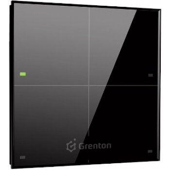 Grenton touch panel / 4 touch fields / TF-Bus / black glass front