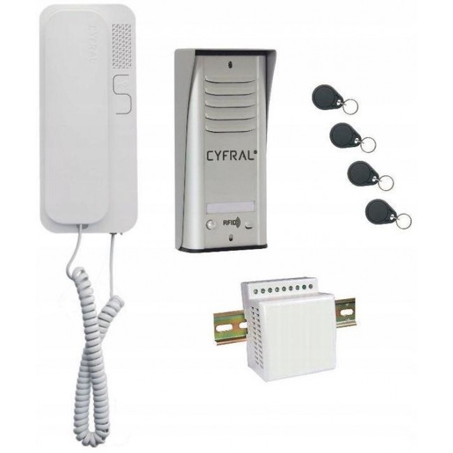INTERCOM CYFRAL COSMO 1-TENANT SILVER INTERCOM CYFRAL COSMO 1-TENANT SILVER
