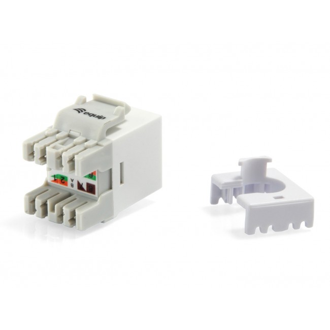 Equip Cat.6 Unshielded Keystone Jack LSA, Slim Type, White