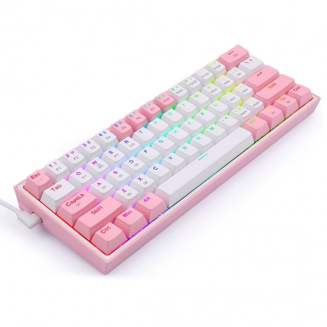 REDRAGON K616 Fizz Pro white/pink keyboard USB + RF Wireless + Bluetooth Pink, White