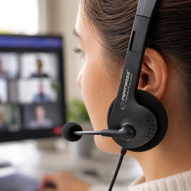 Esperanza EH102 headphones/headset Wired Head-band Calls/Music Black Esperanza EH102 headphones/headset Wired Head-band Calls/Music Black