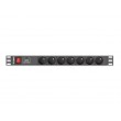 LANBERG PDU RACK POWER STRIP (1U,10A,7X 230V,2M)