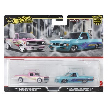 Hot Wheels Car Culture 1975 Datsun Sunny Truck (B120) & Custom '93 Nissan Hardbody (D21)