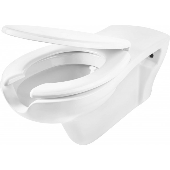 Wall-hung toilet for people with reduced mobility