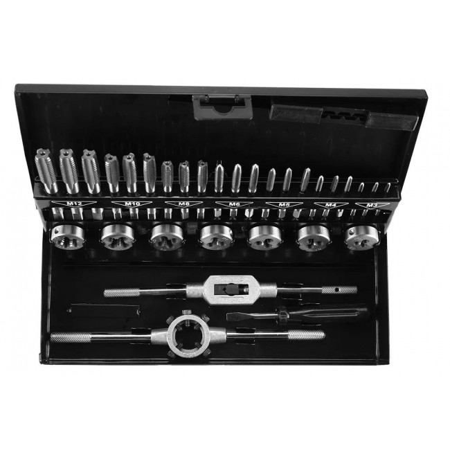Topex M3-M12 chasers and threaders set of 32 pieces Topex M3-M12 chasers and threaders set of 32 pieces