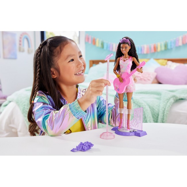 Barbie 65th Anniversary Doll & 10 Accessories, Pop Star Set with Brunette Singer Doll Barbie 65th Anniversary Doll & 10 Accessories, Pop Star Set with Brunette Singer Doll