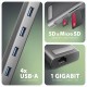 AXAGON HMC-10HLS multiport hub, 4x USB-A and 2x USB-C, HDMI 4K/60Hz, RJ-45, SD/microSD, PD 100W AXAGON HMC-10HLS multiport hub, 4x USB-A and 2x USB-C, HDMI 4K/60Hz, RJ-45, SD/microSD, PD 100W