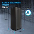 Extralink Rackmount cabinet 37U 600x1000 Black standing Extralink Rackmount cabinet 37U 600x1000 Black standing