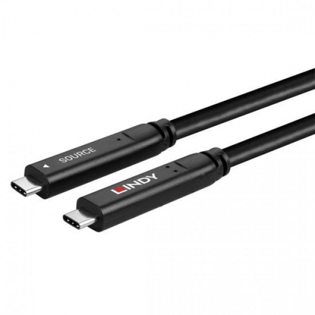 Lindy 10m USB 3.2 Gen 1 and DP 1.4 Type C Hybrid Cable