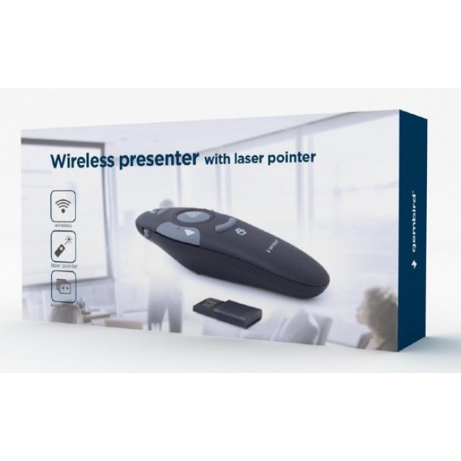 Gembird WP-L-11 wireless presenter RF Black