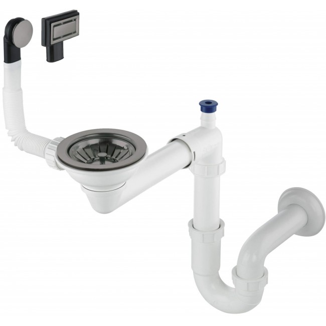 Siphon for 1-bowl granite sink - Space-Saver