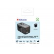 Verbatim UTA-06 100W GaN III Universal Travel Adapter with 2 x USB-C PD & QC 4+ & 2 x USB-A QC 3.0 ports