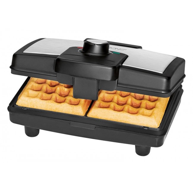 Clatronic WA 3606 waffle iron 2 waffle(s) Black,Stainless steel 800 W